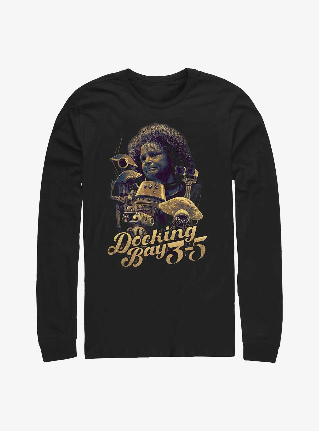 Star Wars Book Of Boba Fett Peli Motto Docking Bay 3-5 Long-Sleeve T-Shirt, BLACK, hi-res