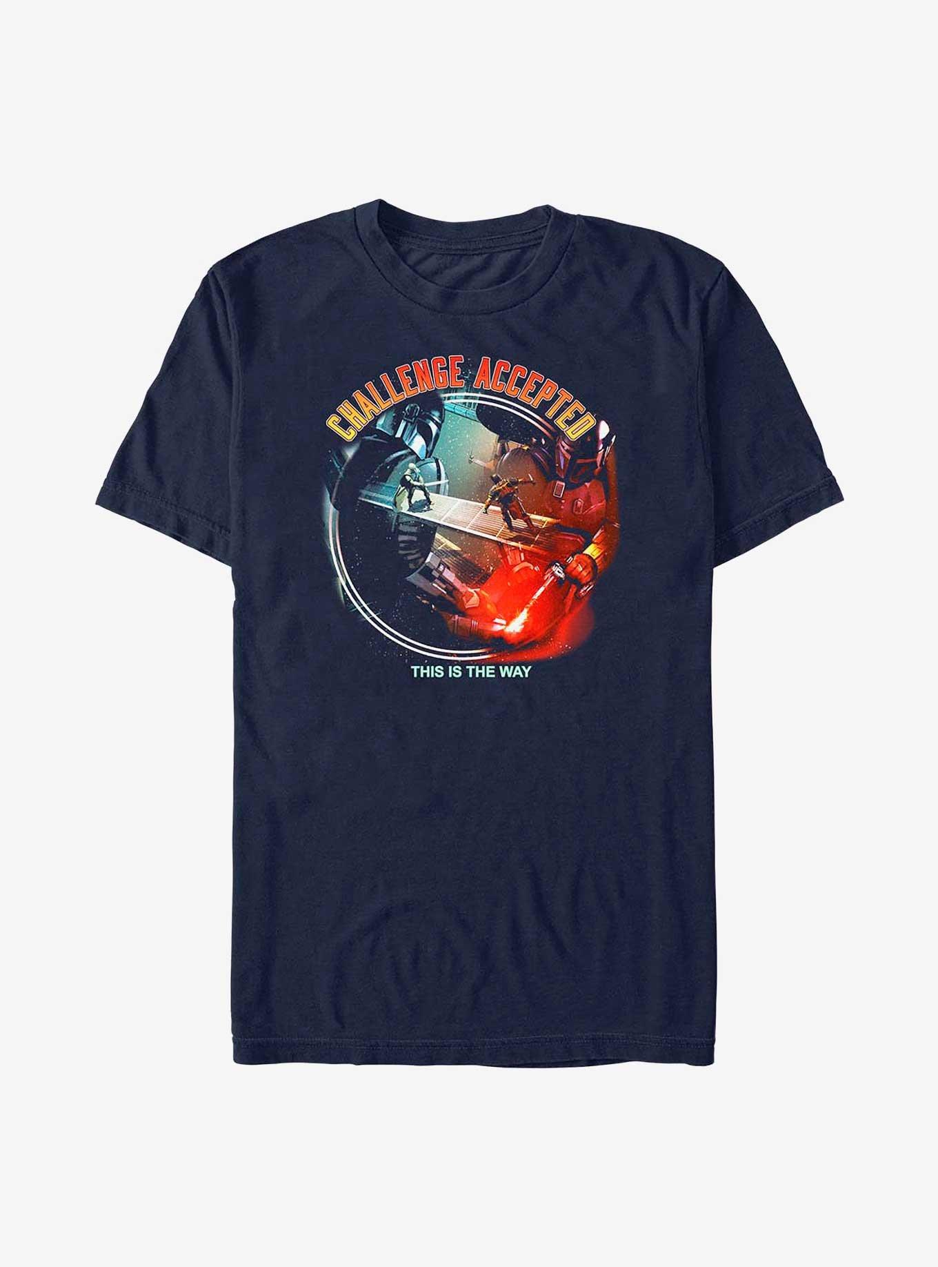 Star Wars Book Of Boba Fett Challenge Accepted T-Shirt, NAVY, hi-res