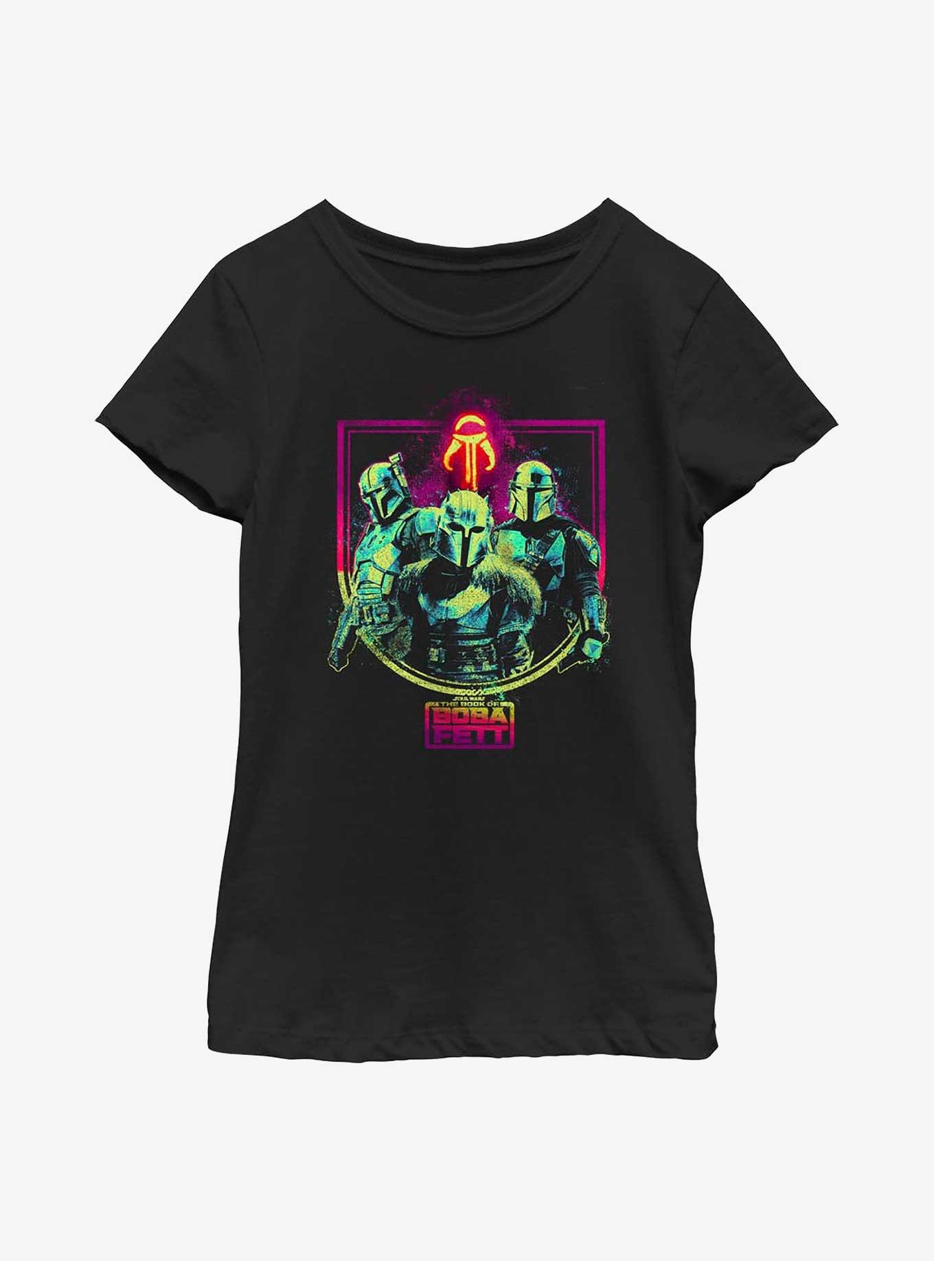 Star Wars Book Of Boba Fett The Mandalorian Guild Youth Girls T-Shirt, BLACK, hi-res