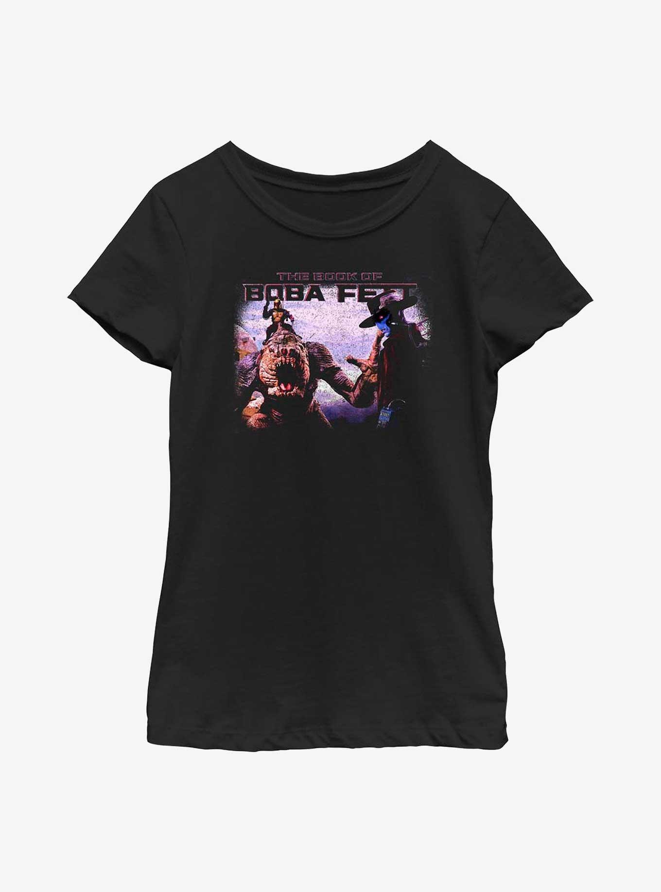 Star Wars Book Of Boba Fett Cad Bane Vs Rancor Rider Youth Girls T-Shirt, , hi-res