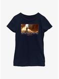 Star Wars Book Of Boba Fett The Child & Rancor May The Force Be With You Youth Girls T-Shirt, NAVY, hi-res