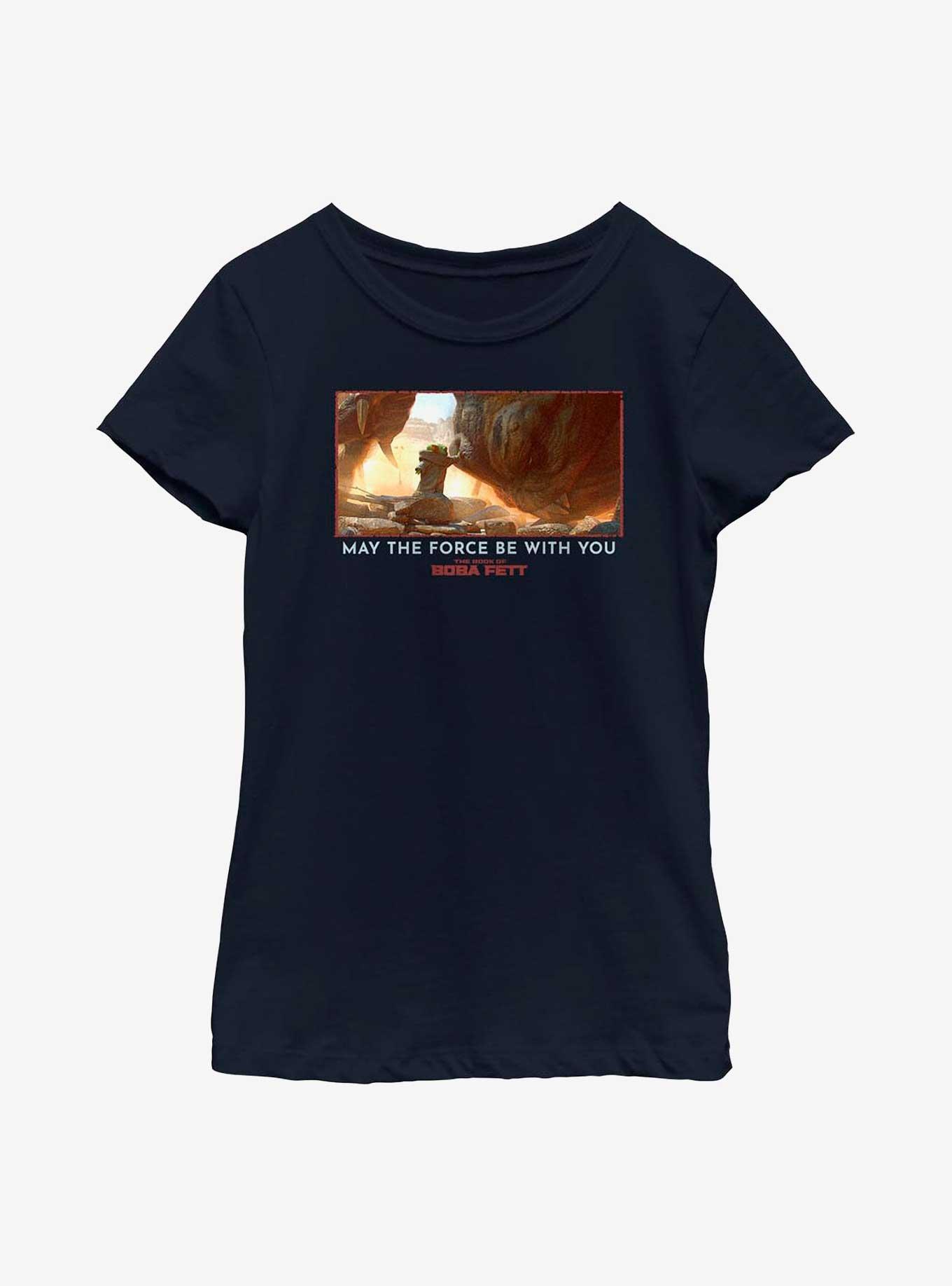 Star Wars Book Of Boba Fett The Child & Rancor May The Force Be With You Youth Girls T-Shirt, , hi-res
