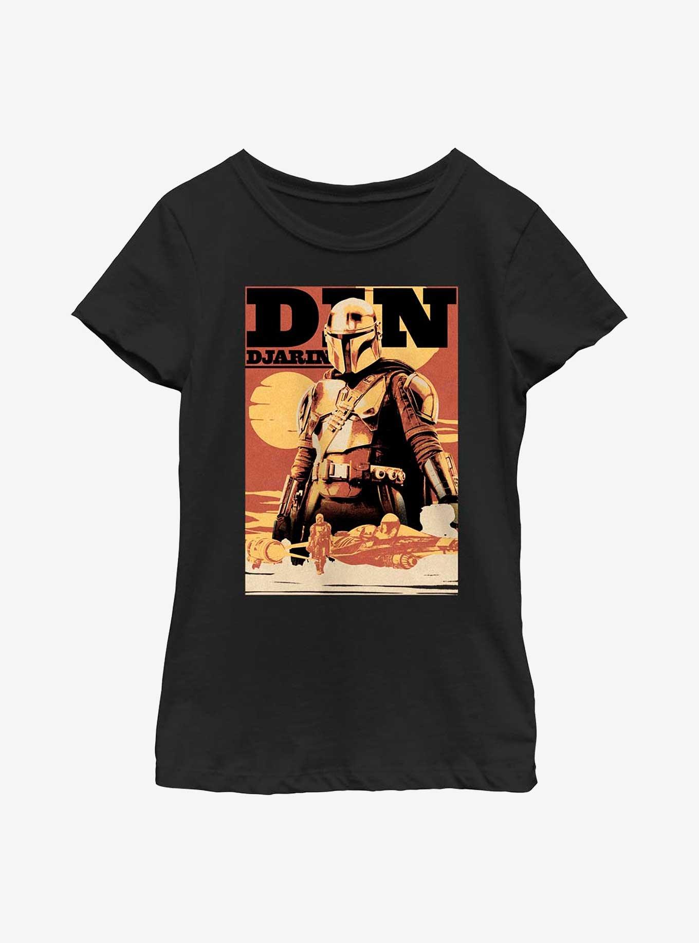 Star Wars Book Of Boba Fett Din Djarin The Mandalorian Youth Girls T-Shirt, , hi-res