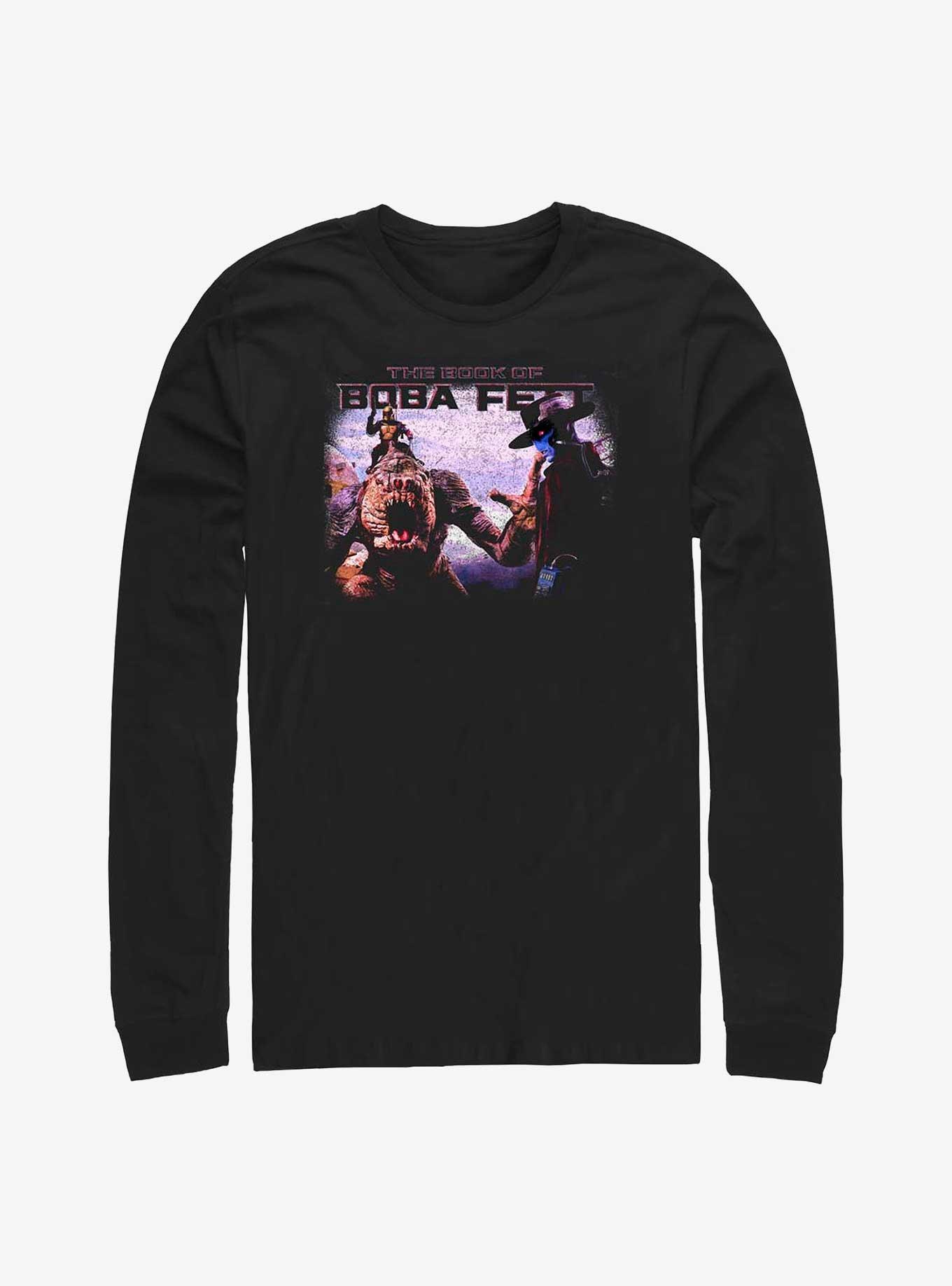 Star Wars Book Of Boba Fett Cad Bane Vs Rancor Rider Long-Sleeve T-Shirt, BLACK, hi-res