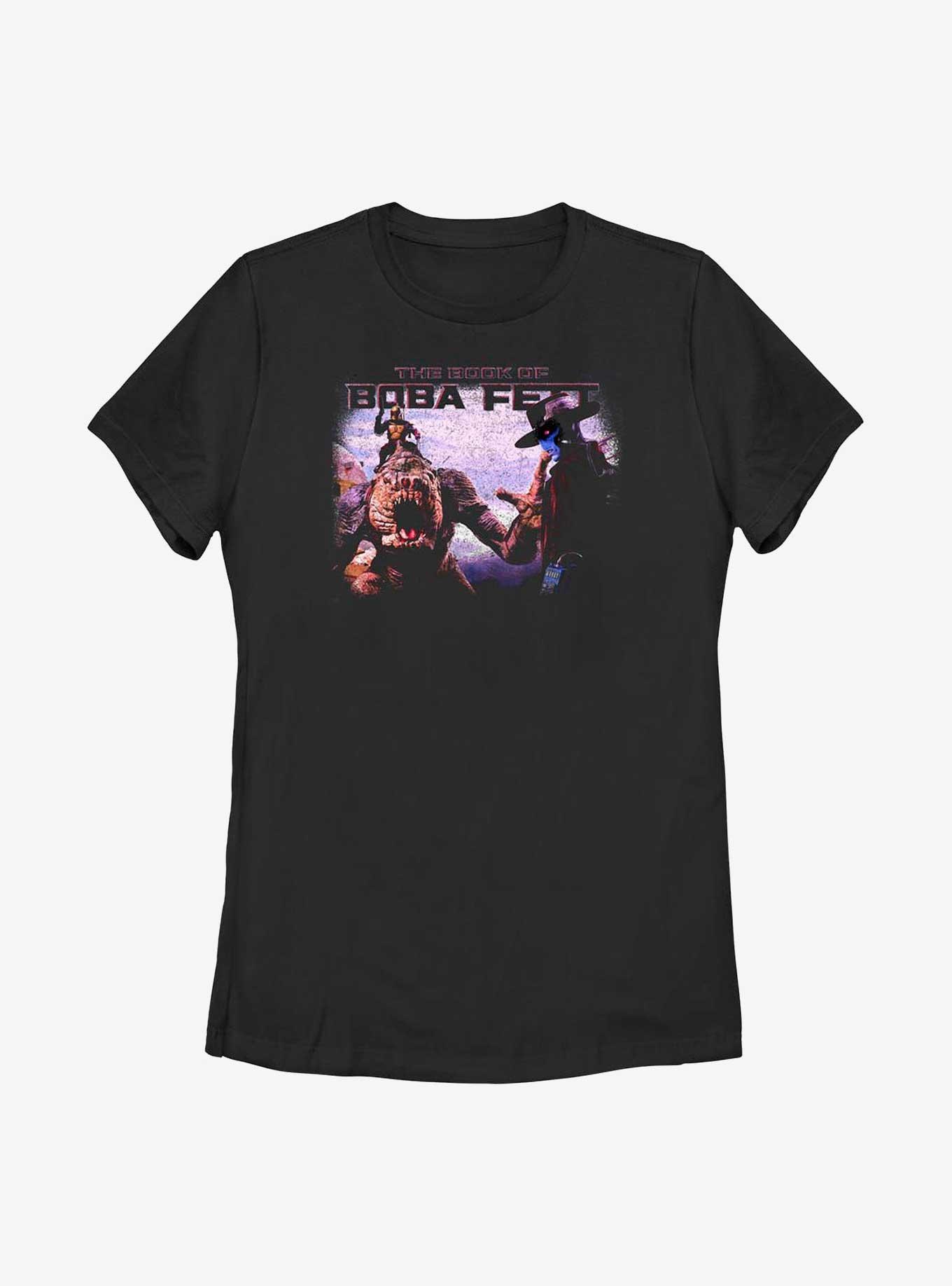 Star Wars Book Of Boba Fett Cad Bane Vs Rancor Rider Womens T-Shirt, BLACK, hi-res