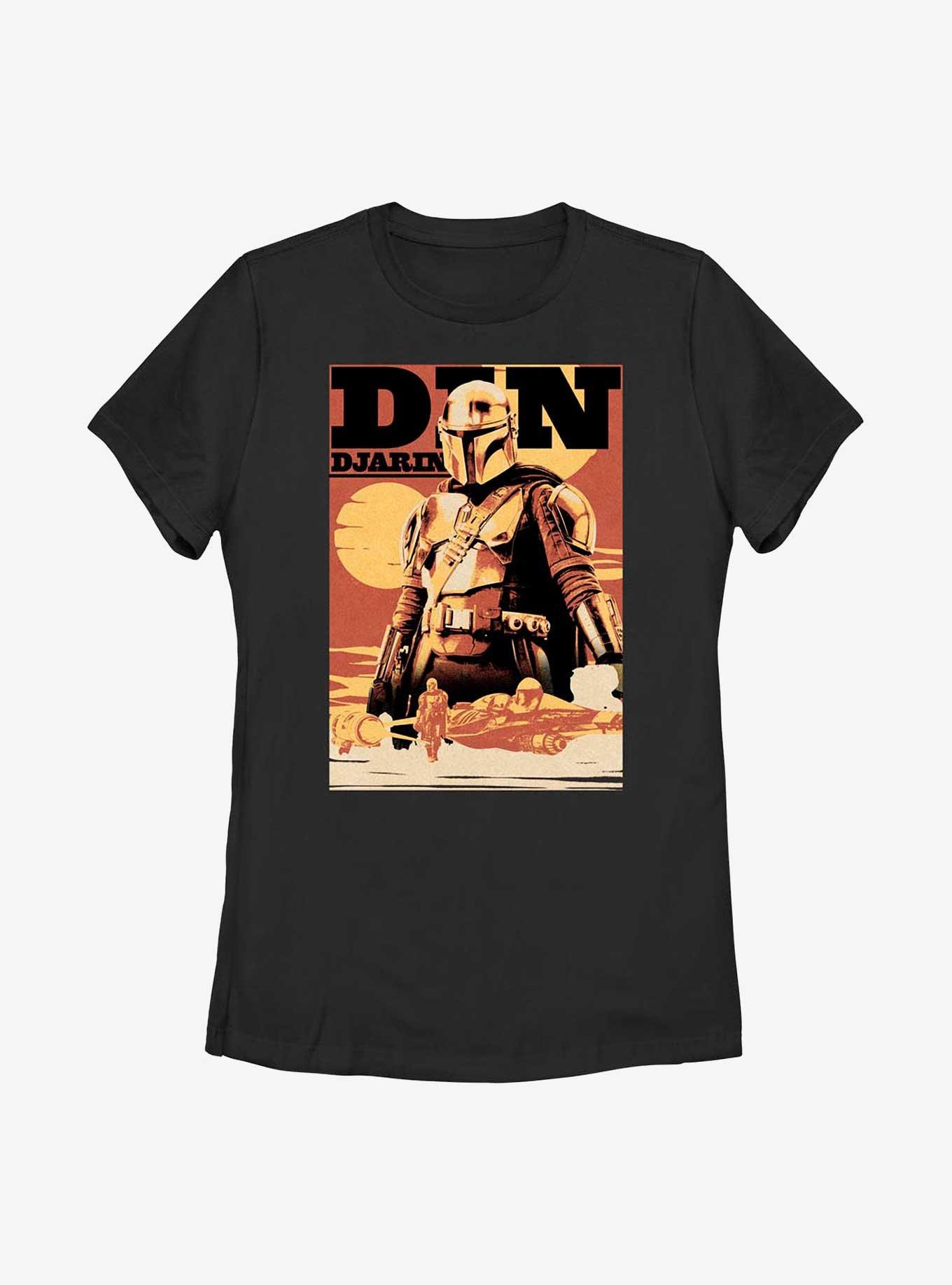 Star Wars Book Of Boba Fett Din Djarin The Mandalorian Womens T-Shirt, BLACK, hi-res