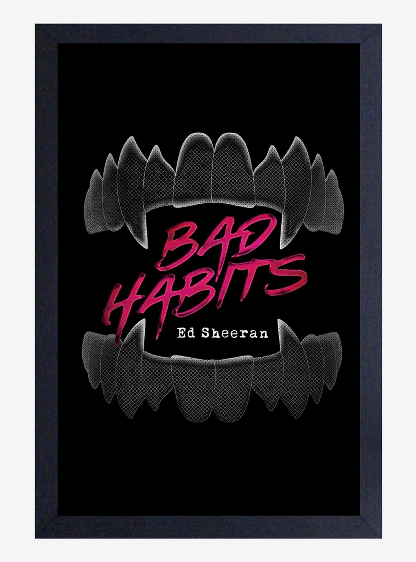 Ed Sheeran Bad Habits Framed Wood Wall Art, , hi-res