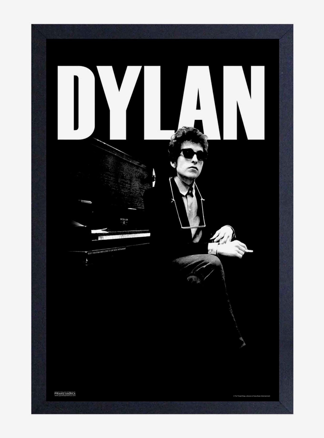 Bob Dylan Piano Black Framed Wood Wall Art, , hi-res