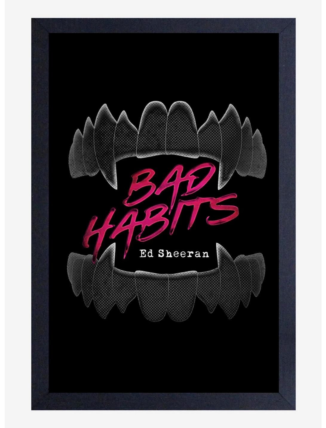 Ed Sheeran Bad Habits Framed Wood Wall Art, , hi-res