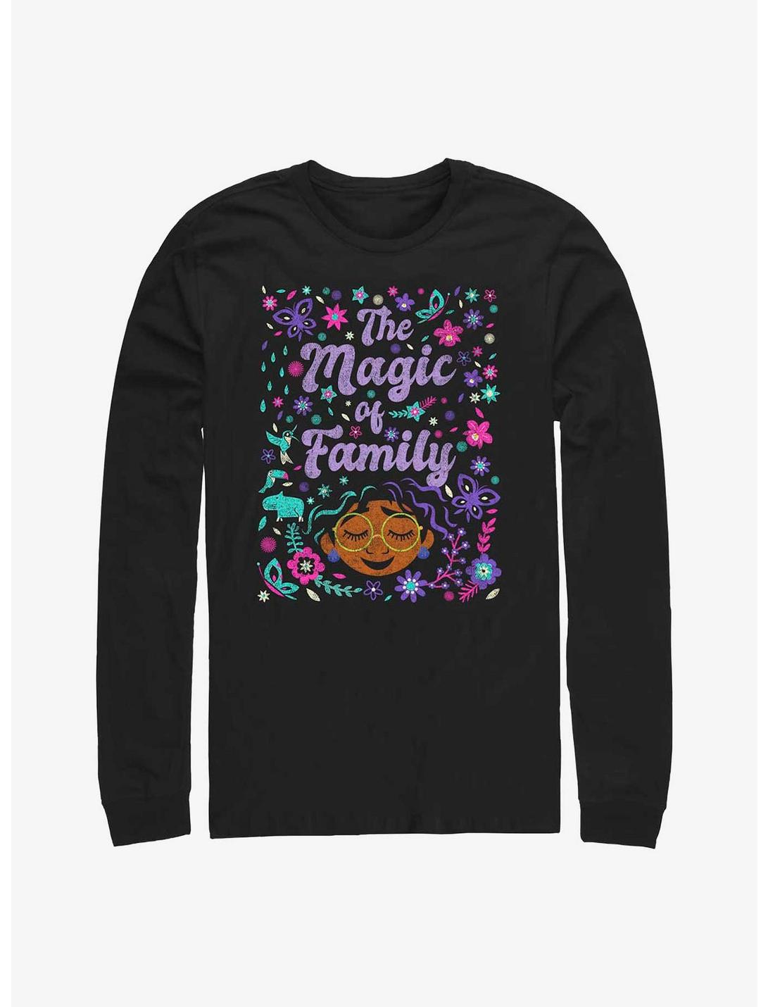 Disney Encanto The Magic Of Family Art Long-Sleeve T-Shirt, BLACK, hi-res