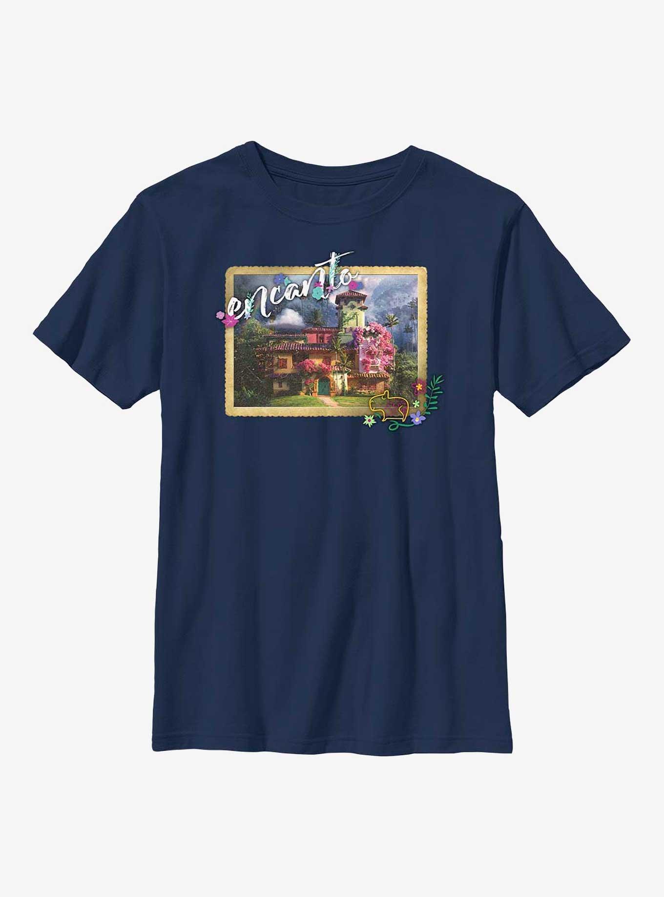 Disney Encanto Casa Photo Youth T-Shirt, NAVY, hi-res view 1