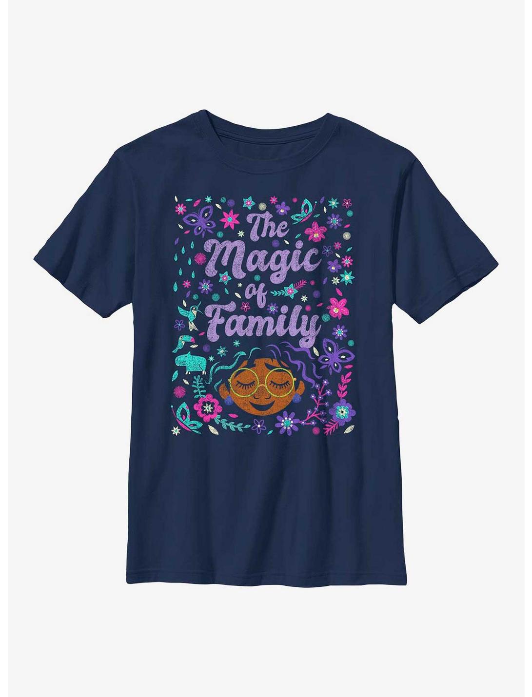 Disney Encanto The Magic Of Family Art Youth T-Shirt, NAVY, hi-res