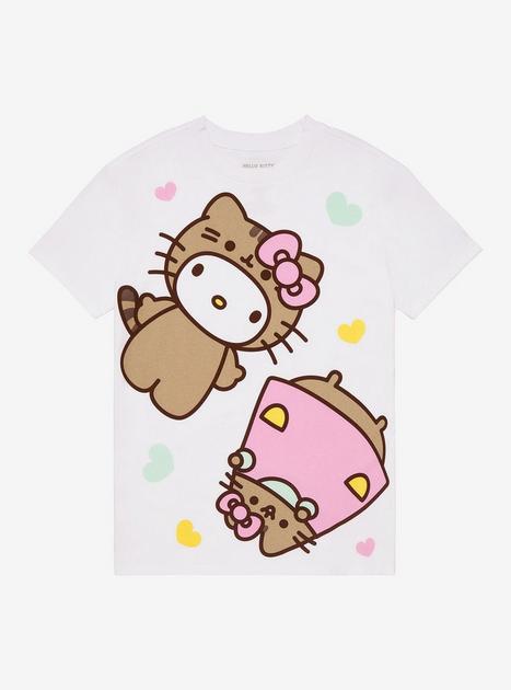 Hello Kitty X Pusheen Duo Boyfriend Fit Girls T-Shirt | Hot Topic