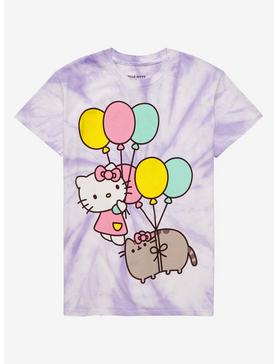 Plus Size Hello Kitty X Pusheen Tie-Dye Girls T-Shirt, , hi-res