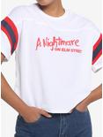 A Nightmare On Elm Street Varsity Girls Crop Jersey Top, , hi-res