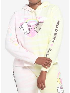 Hello Kitty X Pusheen Tie-Dye Girls Hoodie Plus Size, , hi-res