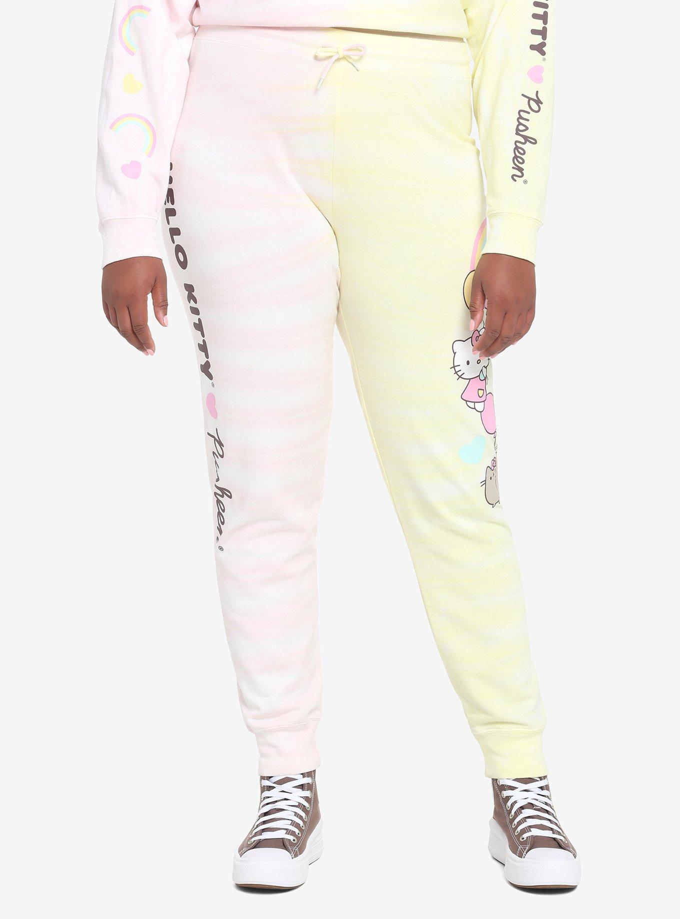 Hello Kitty X Pusheen Tie-Dye Girls Sweatpants Plus Size, MULTI, hi-res