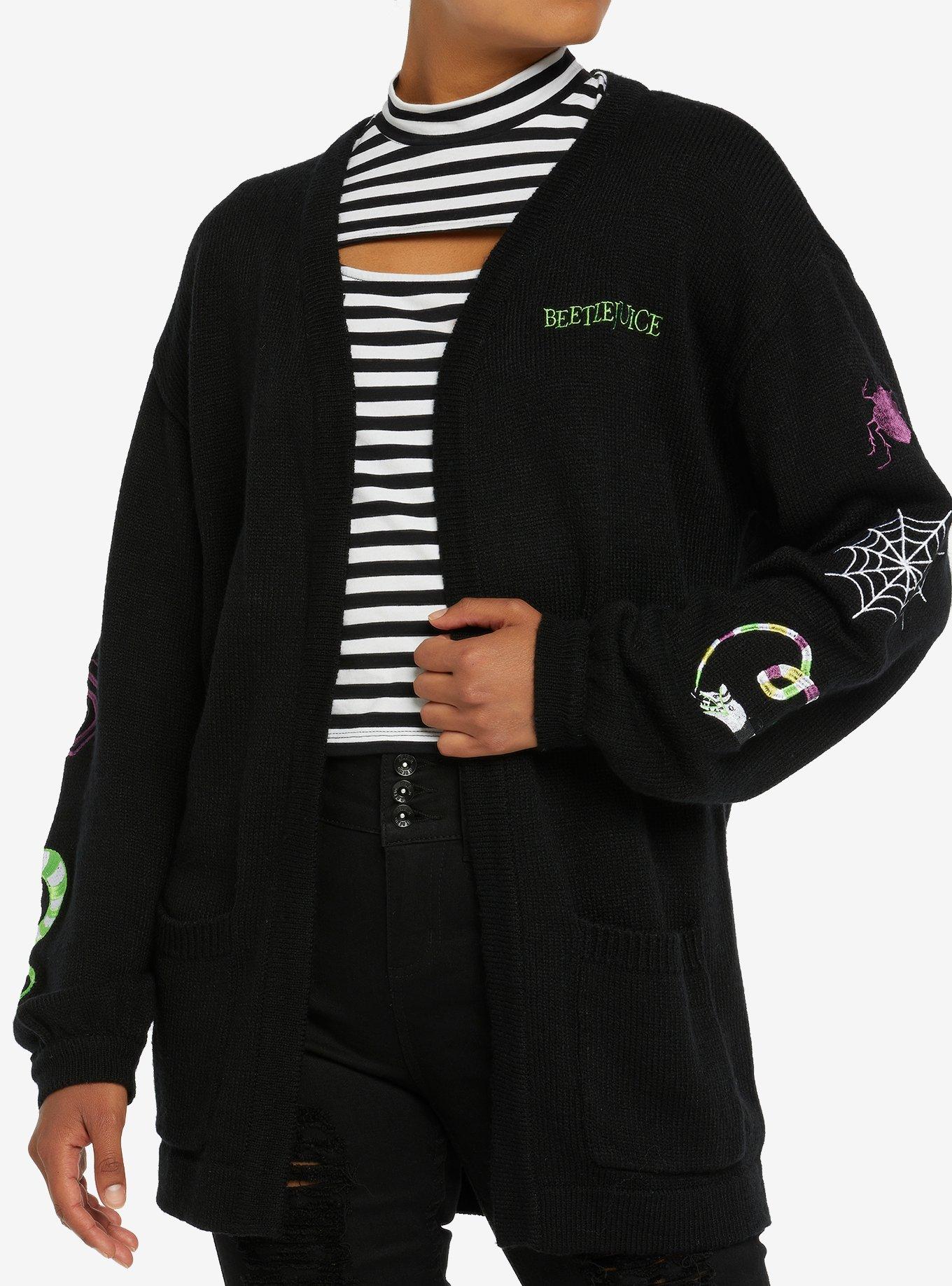 Beetlejuice Never Trust The Living Girls Cardigan