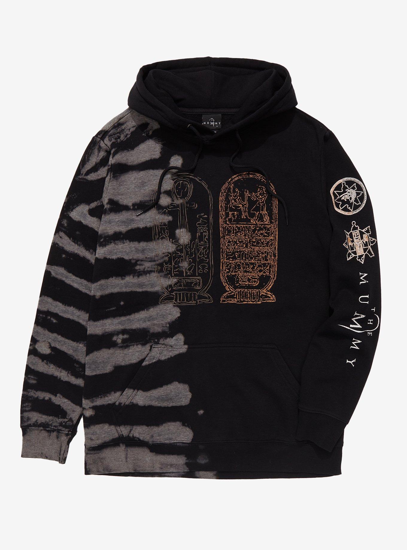 The Mummy Hieroglyphic Split Wash Hoodie, TIE DYE, hi-res