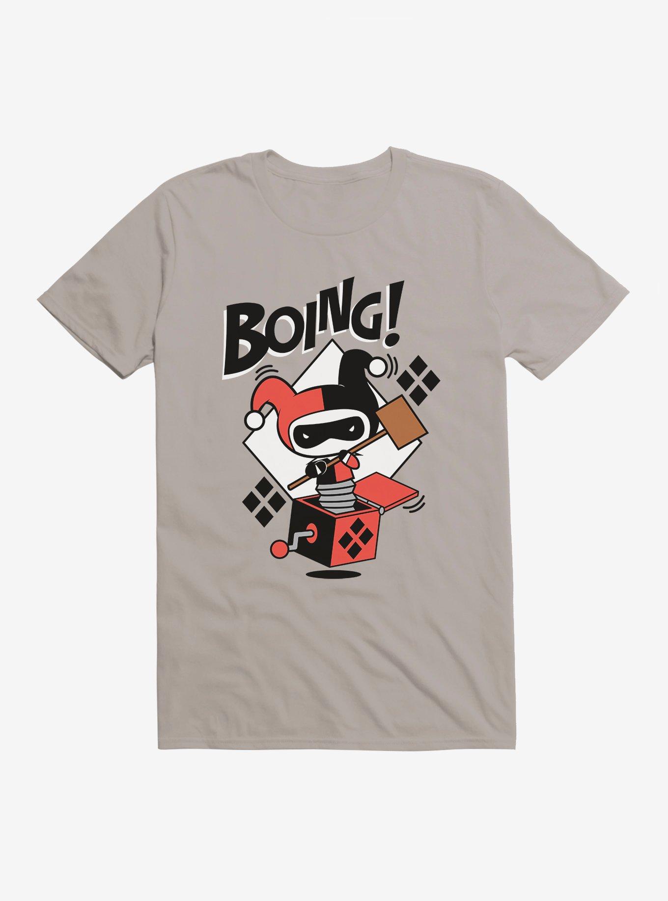 DC Comics Batman Chibi Harley Quinn Boing T-Shirt, LIGHT GREY, hi-res