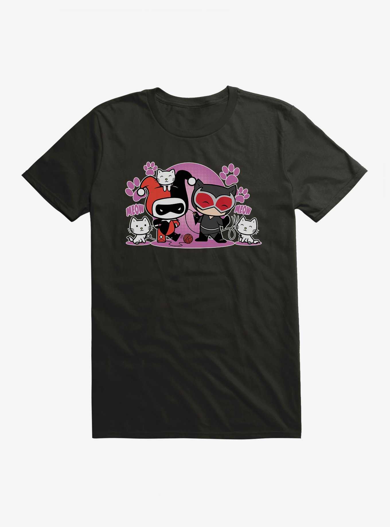 DC Comics Batman Chibi Harley Quinn Catwoman Love T-Shirt, , hi-res