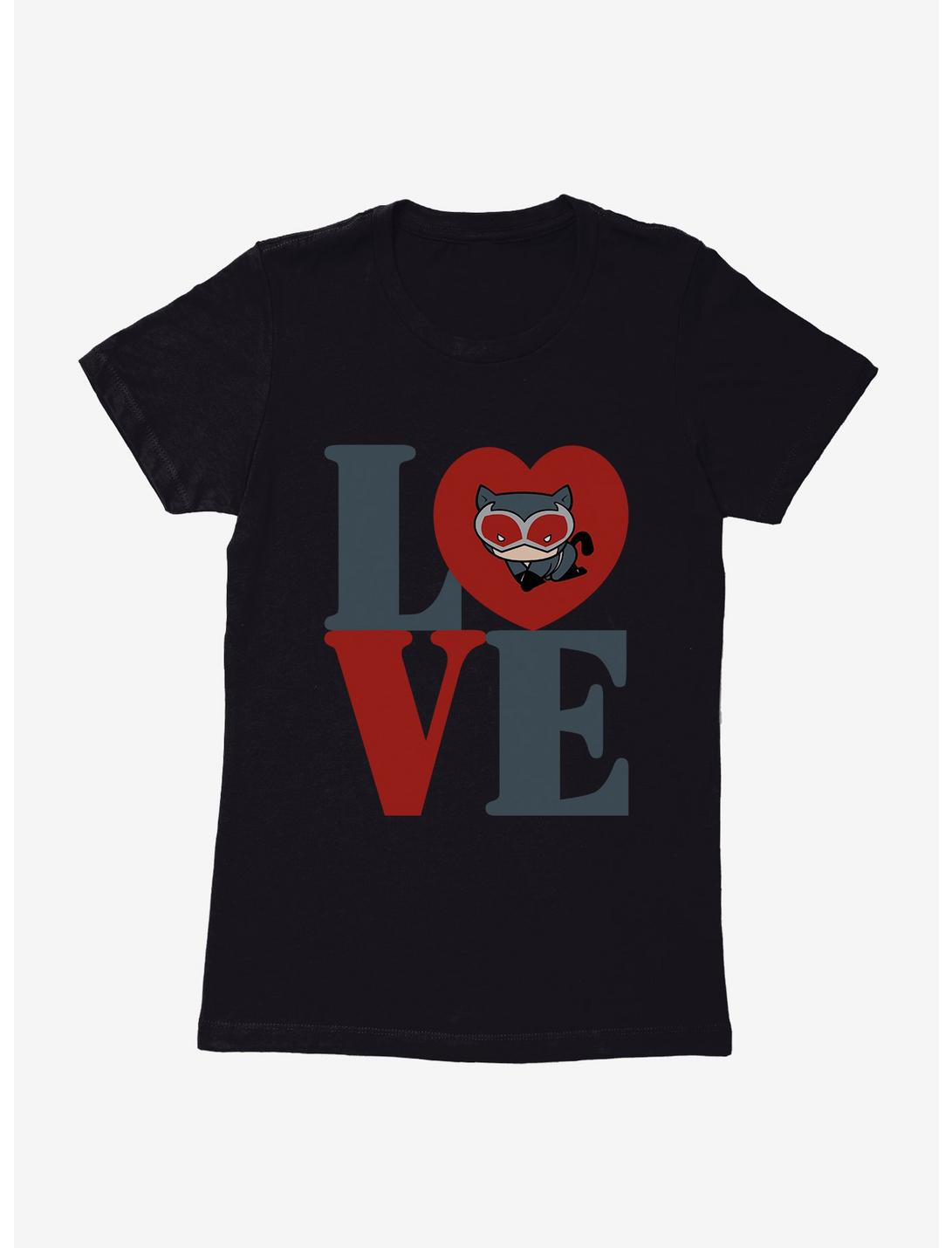 DC Comics Batman Chibi Catwoman Love Womens T-Shirt, , hi-res