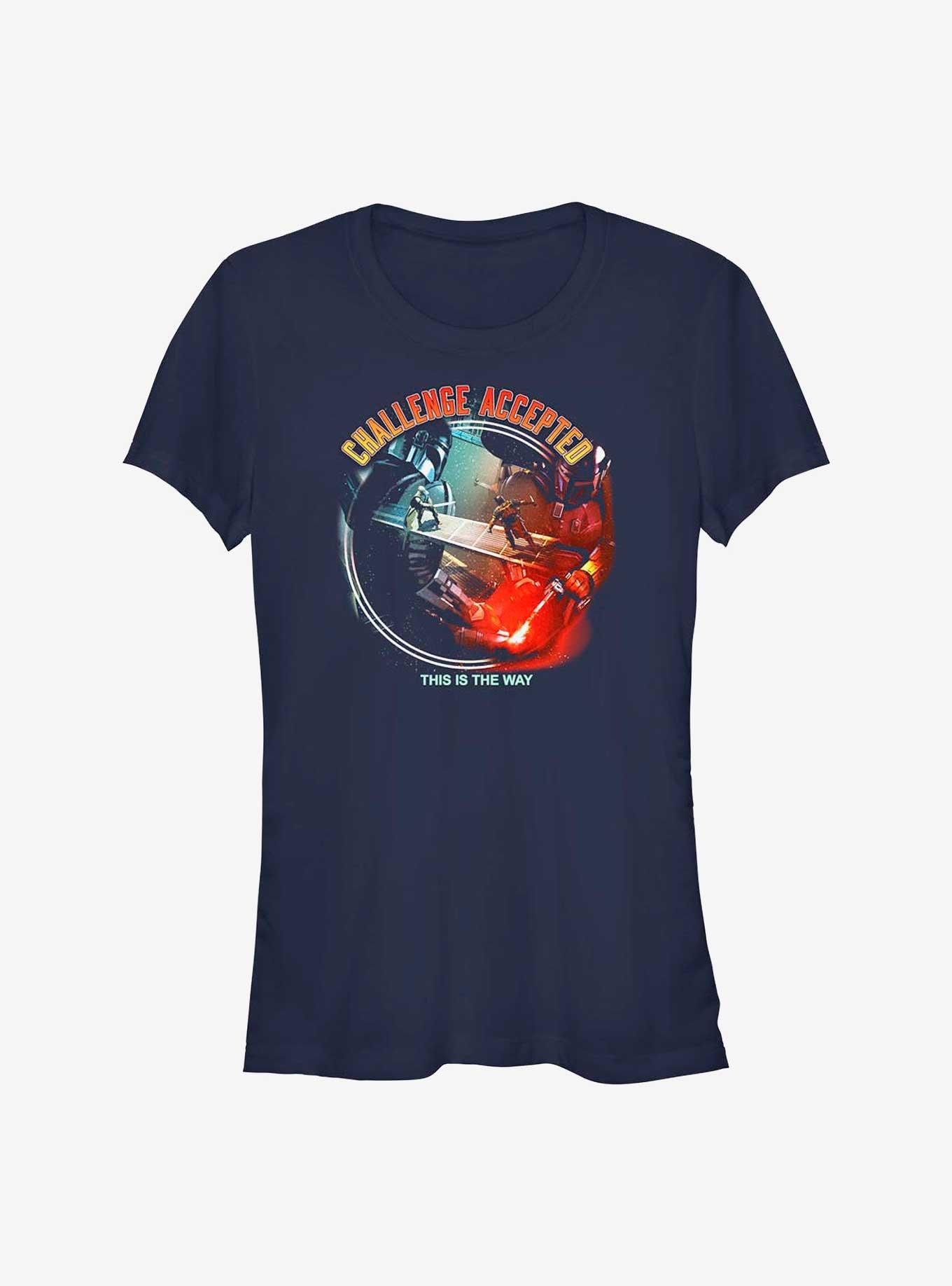 Star Wars The Book Of Boba Fett Challenge Accepted Girls T-Shirt