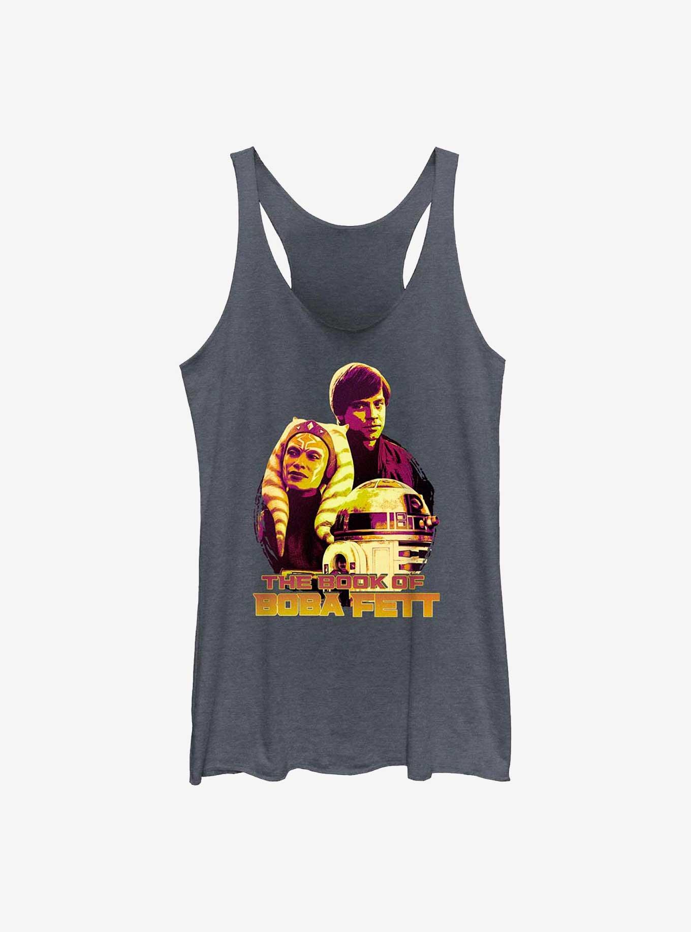 Star Wars The Book Of Boba Fett Boba Cluster Girls Tank Top, NAVY HTR, hi-res