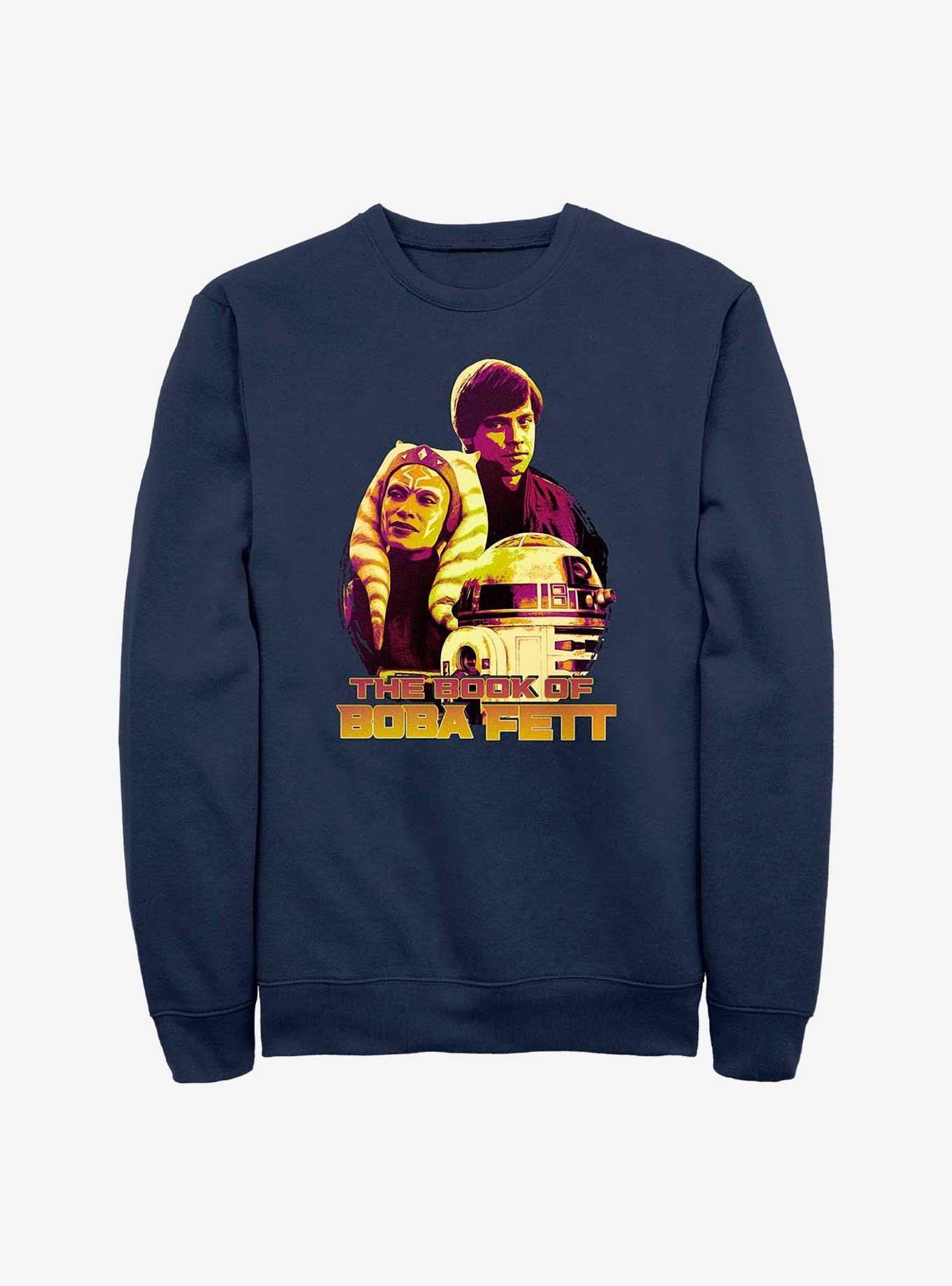 Star Wars The Book Of Boba Fett Boba Cluster Sweatshirt, NAVY, hi-res
