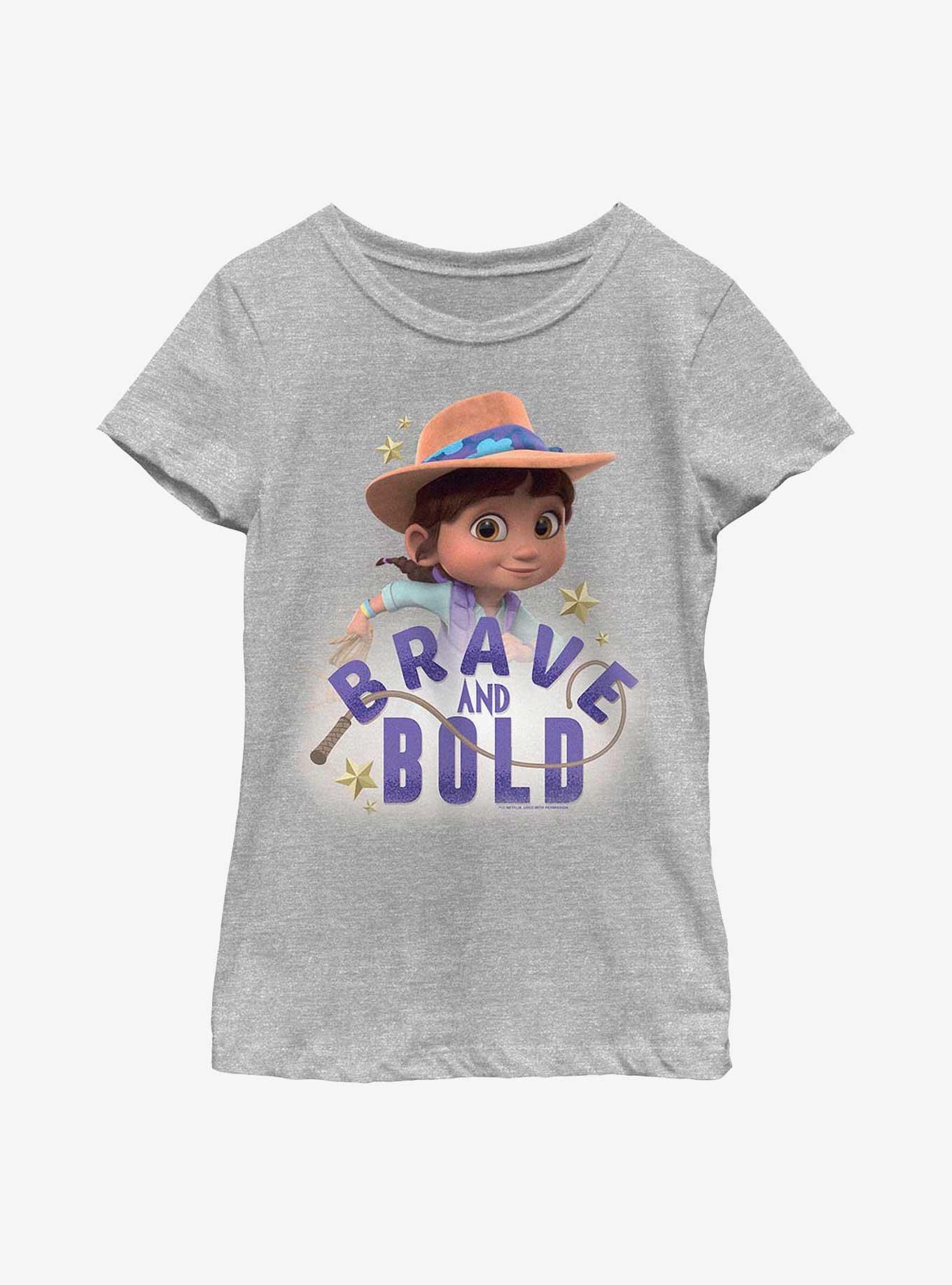 Ridley Jones Brave And Bold Stars Youth Girls T-Shirt, ATH HTR, hi-res