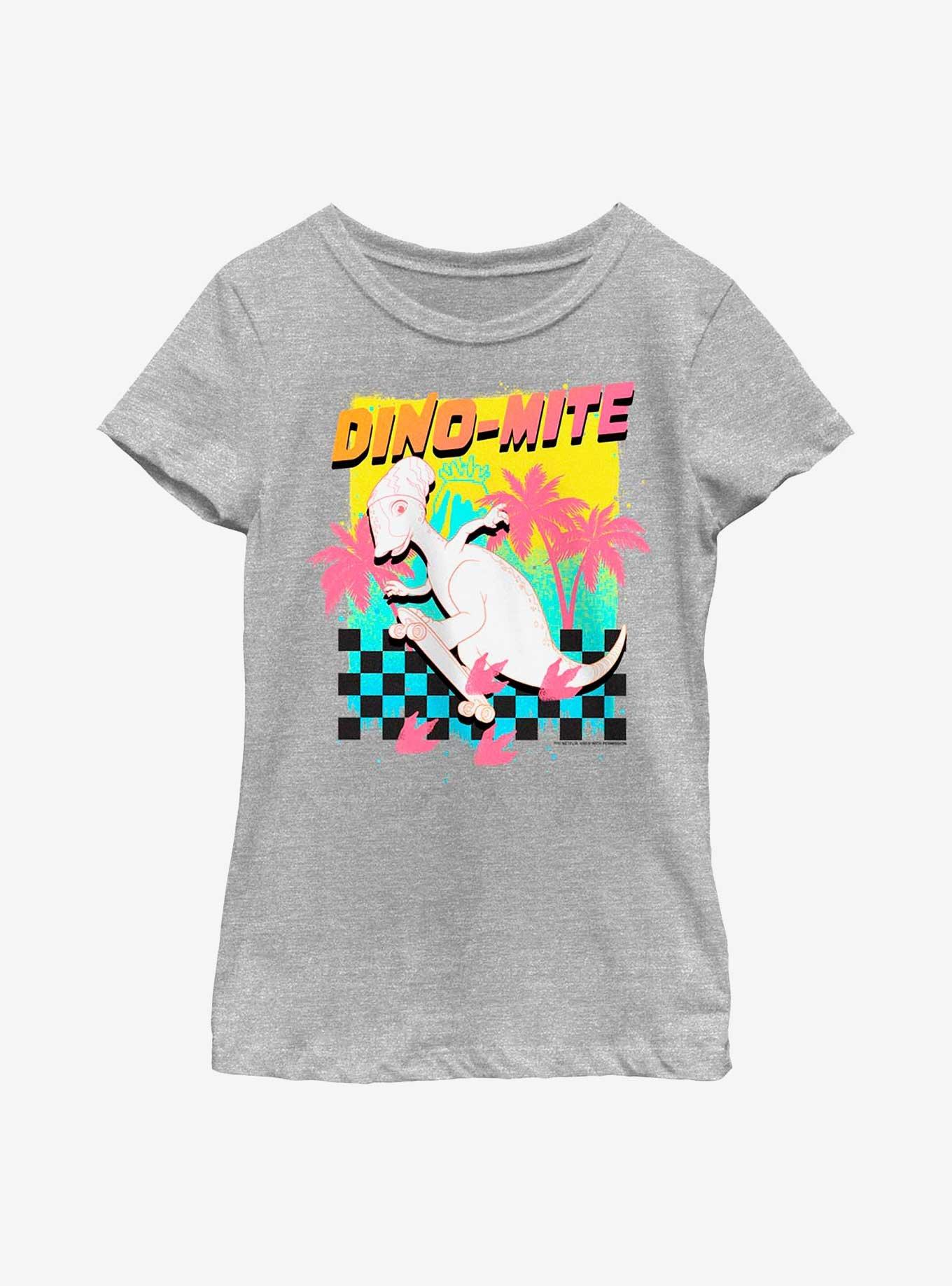 Ridley Jones Skater Dino-Mite Youth Girls T-Shirt, ATH HTR, hi-res