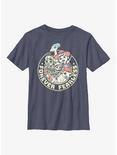 Ridley Jones Forever Fearless Stamp Youth T-Shirt, NAVY HTR, hi-res