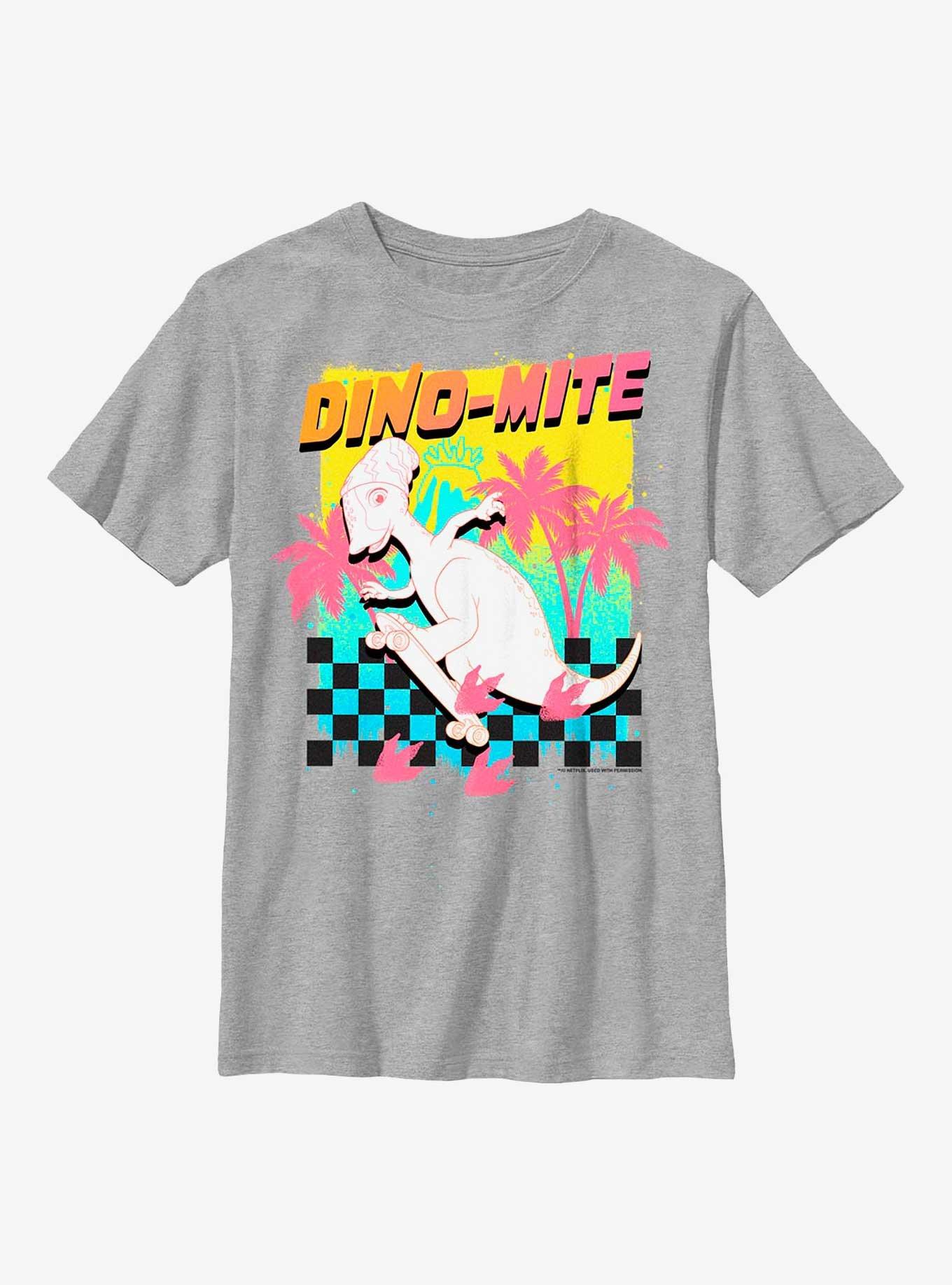 Ridley Jones Skater Dino-Mite Youth T-Shirt, ATH HTR, hi-res