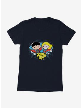 DC Comics Superman And Supergirl Chibi Powerup Womens T-Shirt, MIDNIGHT NAVY, hi-res