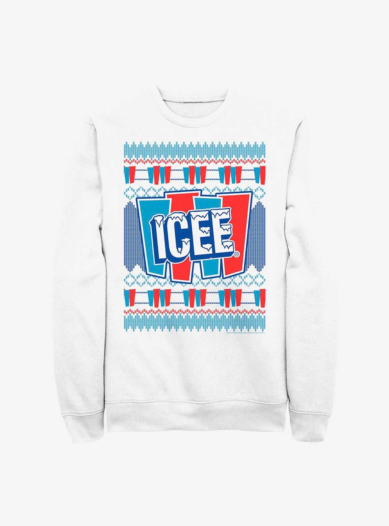 Icee Fair Isle Pattern Sweatshirt, WHITE, hi-res