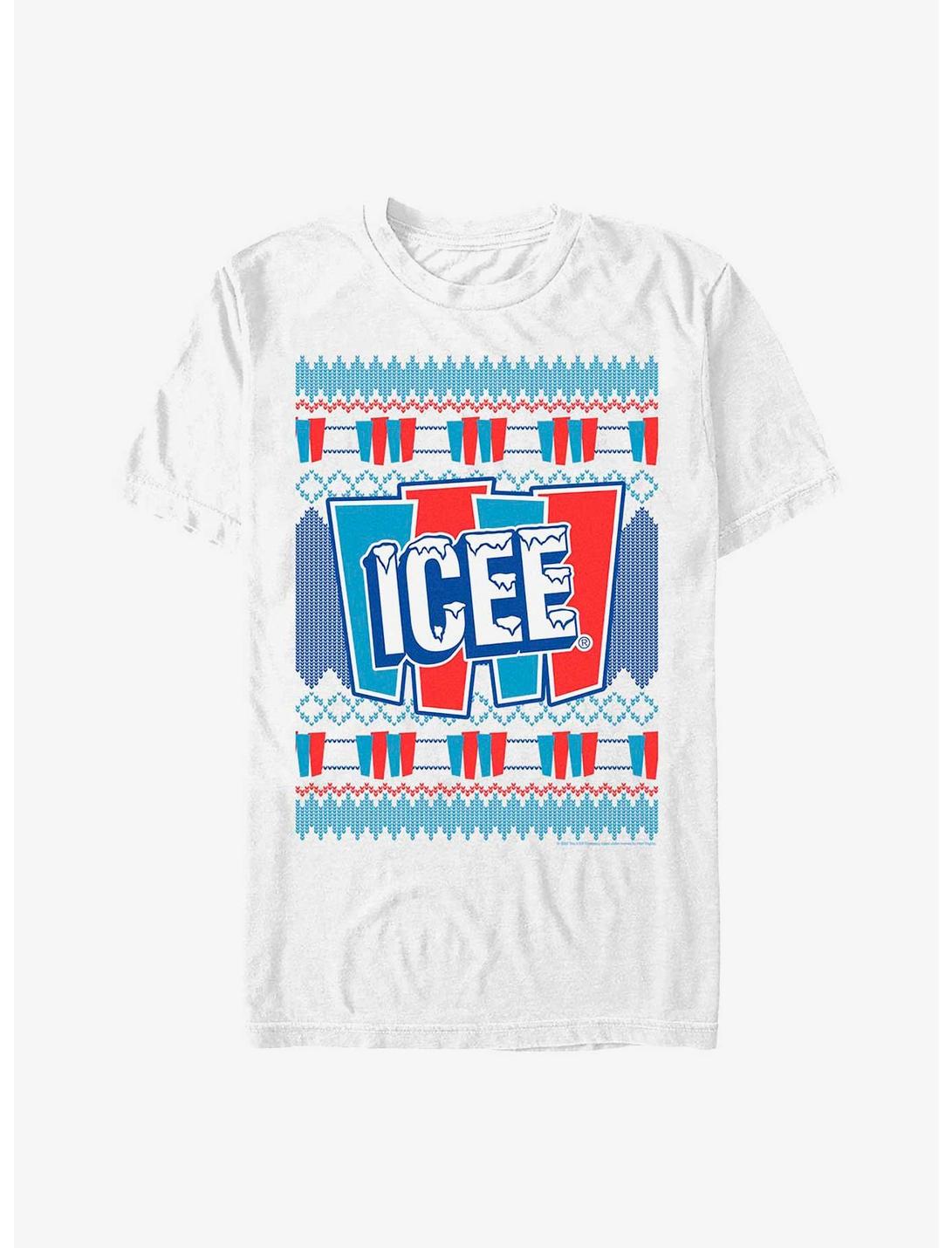 Icee Fair Isle Pattern T-Shirt, WHITE, hi-res