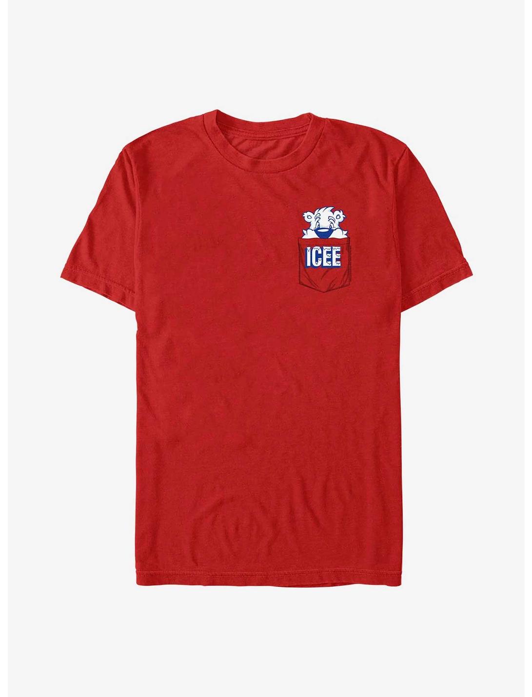 Icee Peeking Pocket T-Shirt, RED, hi-res