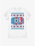Icee Fair Isle Pattern Womens T-Shirt, WHITE, hi-res