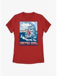 Icee Surfing Bear Womens T-Shirt, RED, hi-res