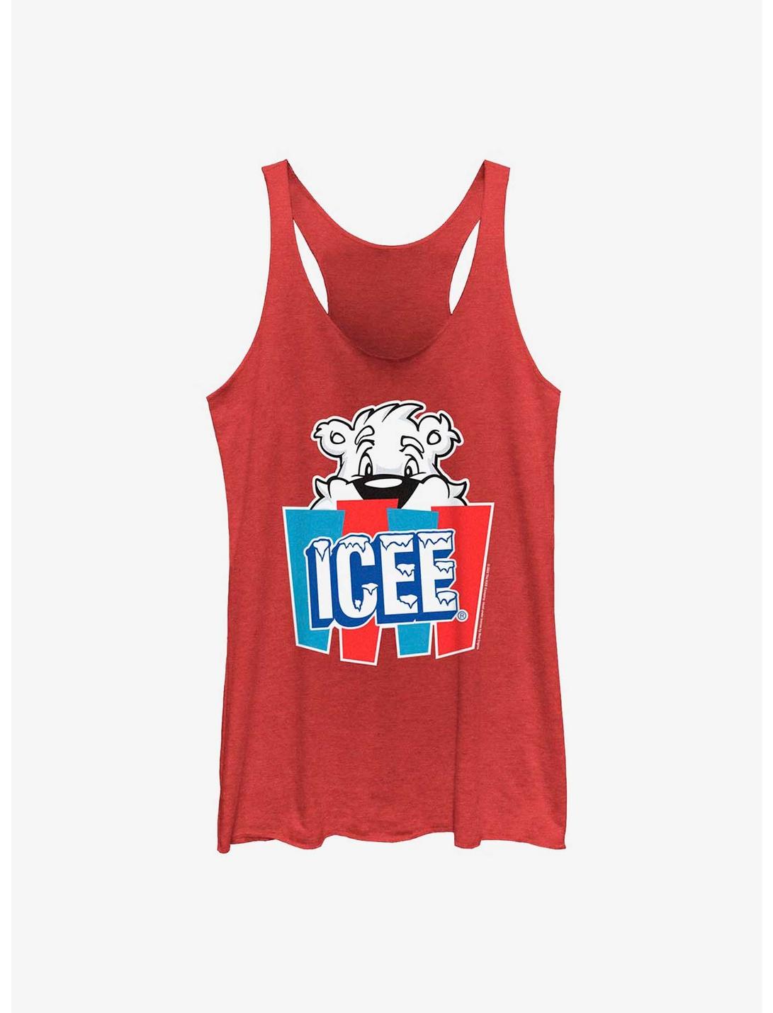 Icee Peeking Bear Logo Womens Tank Top, RED HTR, hi-res