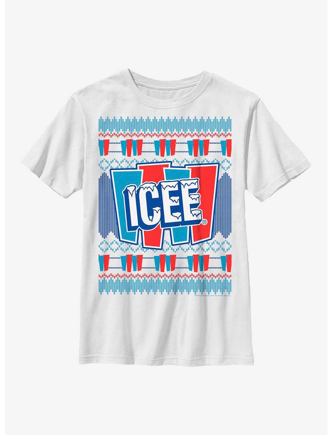 Icee Fair Isle Pattern Youth T-Shirt, WHITE, hi-res