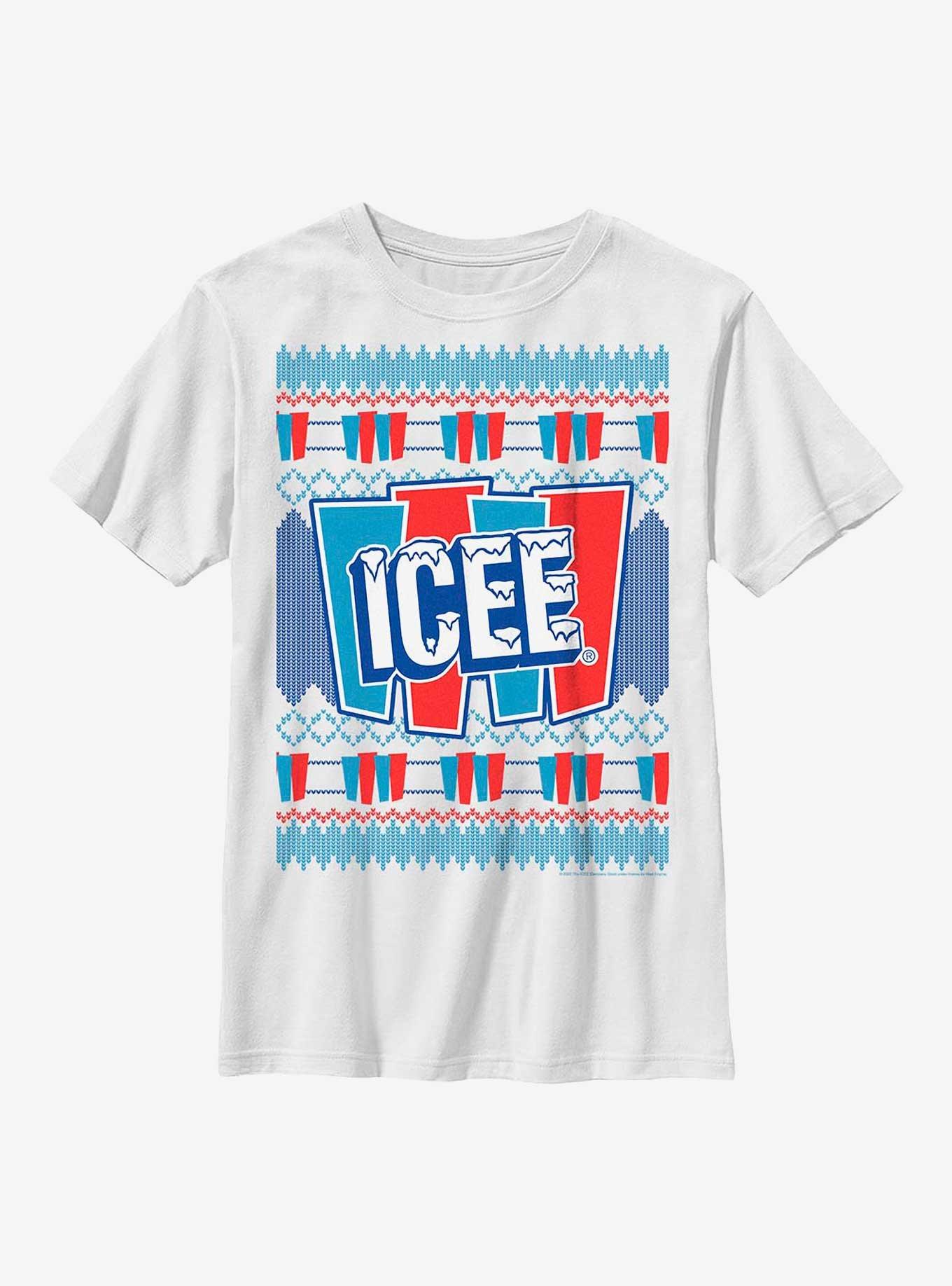 Icee Fair Isle Pattern Youth T-Shirt, WHITE, hi-res