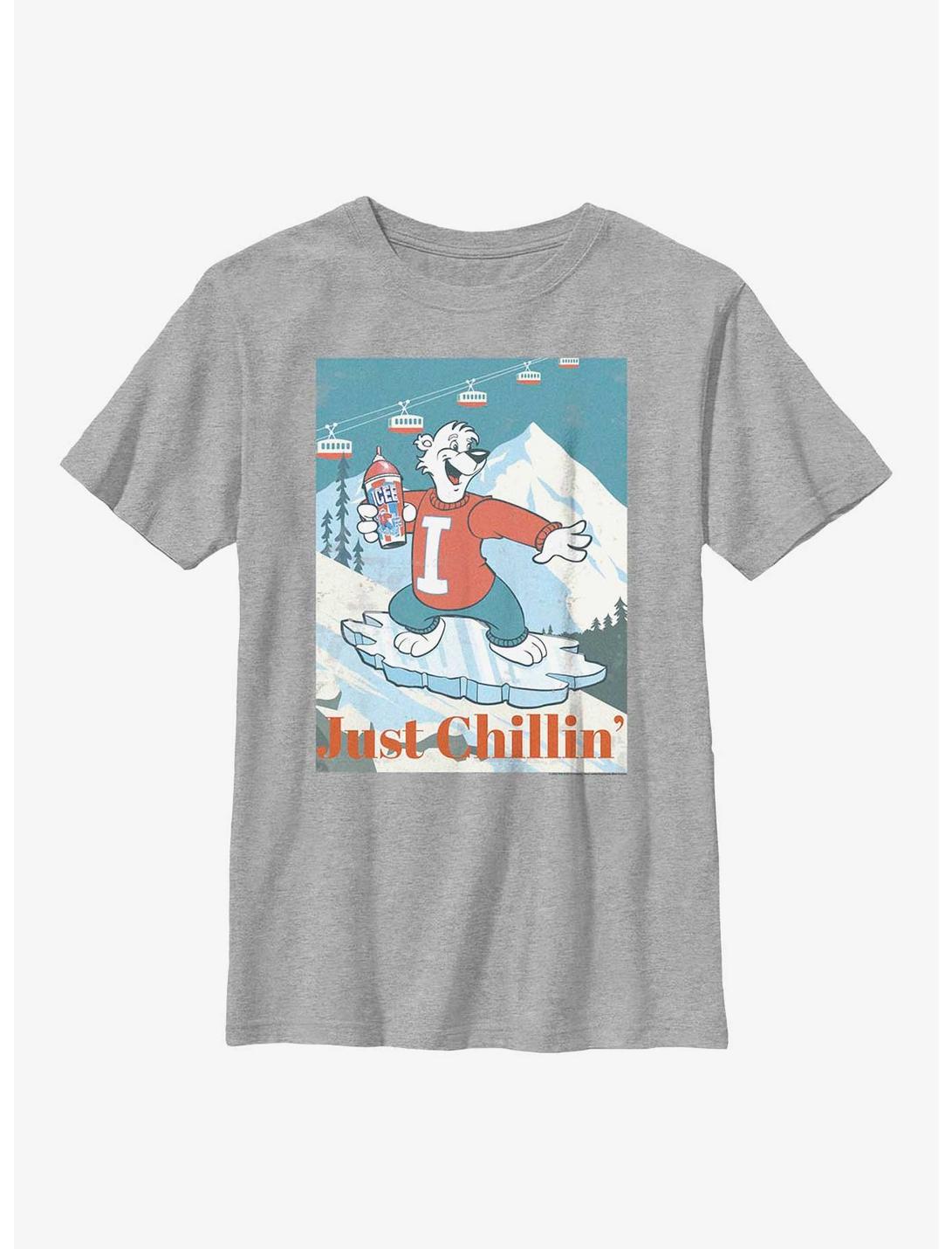Icee Iceboarding Bear Just Chillin' Youth T-Shirt, ATH HTR, hi-res