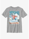 Icee Iceboarding Bear Just Chillin' Youth T-Shirt, ATH HTR, hi-res