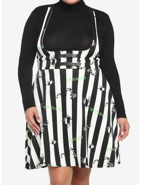 Beetlejuice Stripe Buckle Suspender Skirt Plus Size, , hi-res