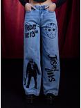 Friday The 13th Jason Wide Leg Mom Jeans, MULTI, hi-res