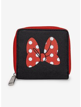 Disney Minnie Mouse Polka Dot Bow Zip Wallet, , hi-res