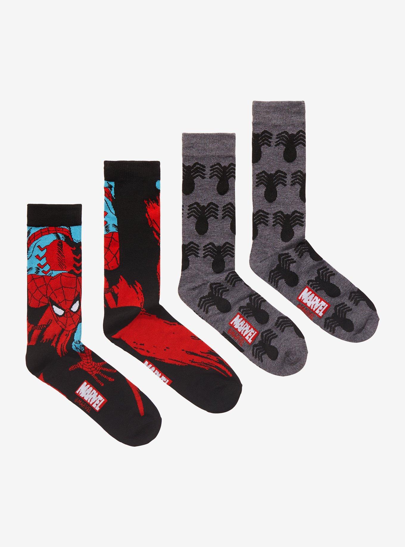 Marvel Spider-Man Logo Crew Socks 2 Pair, , hi-res