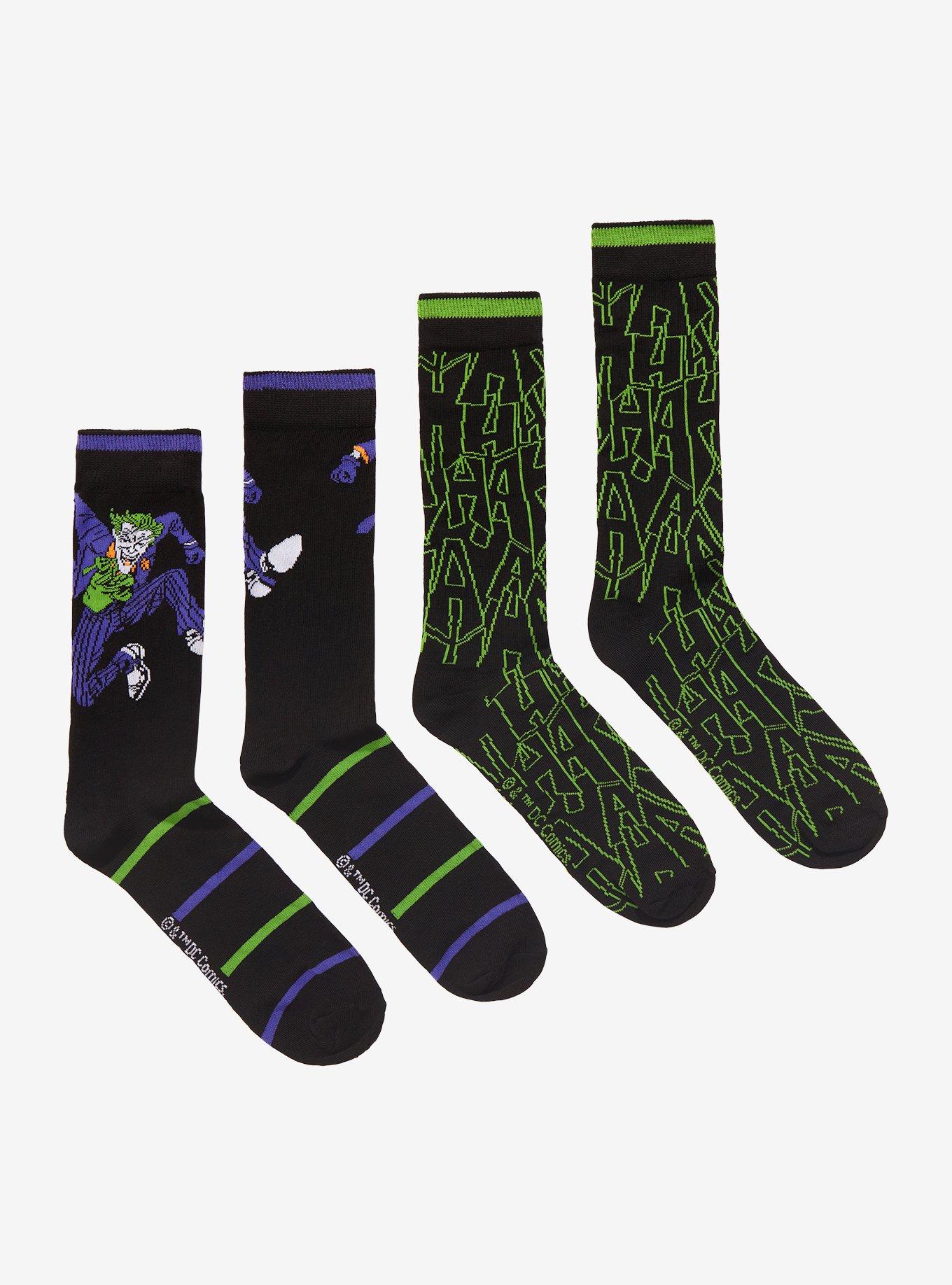 DC Comics Batman The Joker Comic Crew Socks 2 Pair | Hot Topic