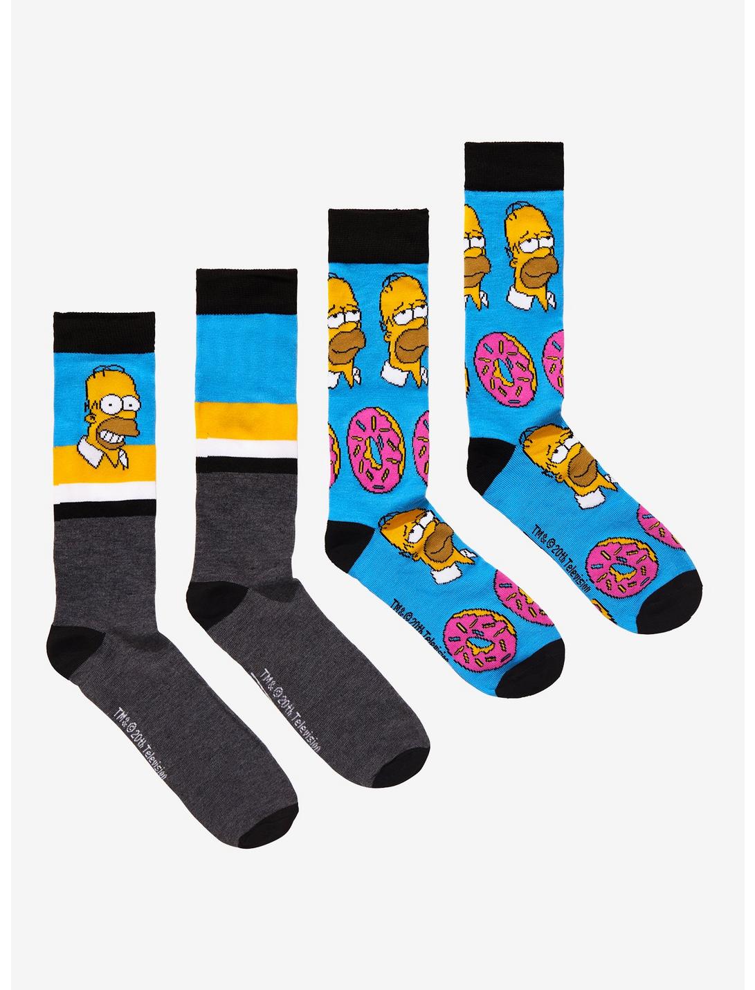 The Simpsons Homer Crew Socks 2 Pair, , hi-res